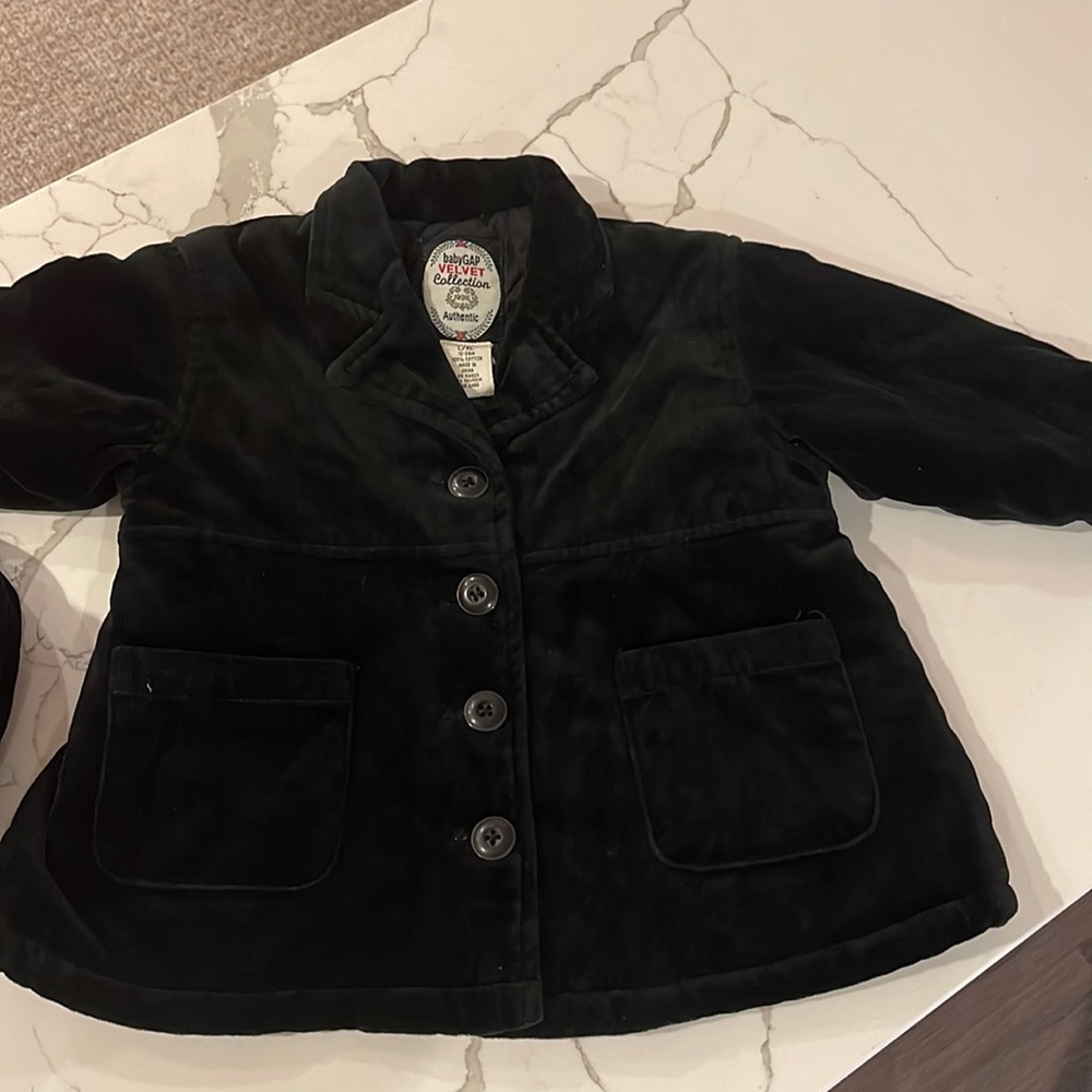 Baby Gap velvet collection jacket , dress and hat. All good condition